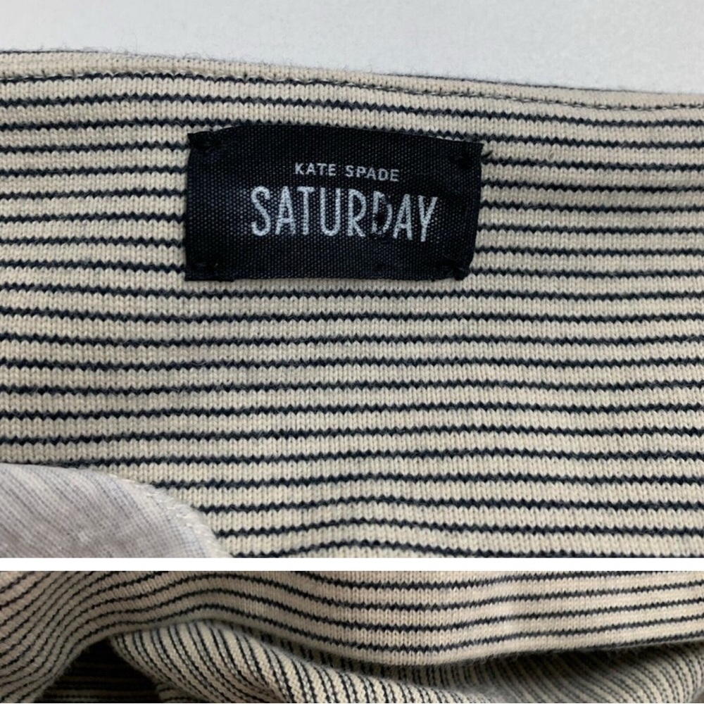 Kate Spade Dress Women S Small Multi Stripe Saturday Slant Neck Long Sleeve Mini